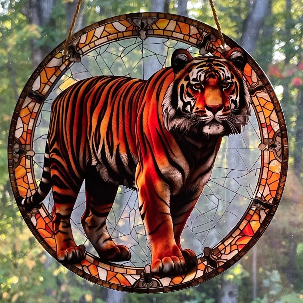 Suncatcher Acrylic Tiger Wildlife Animal Home Decor Birthday Gift - Picture 2 of 2